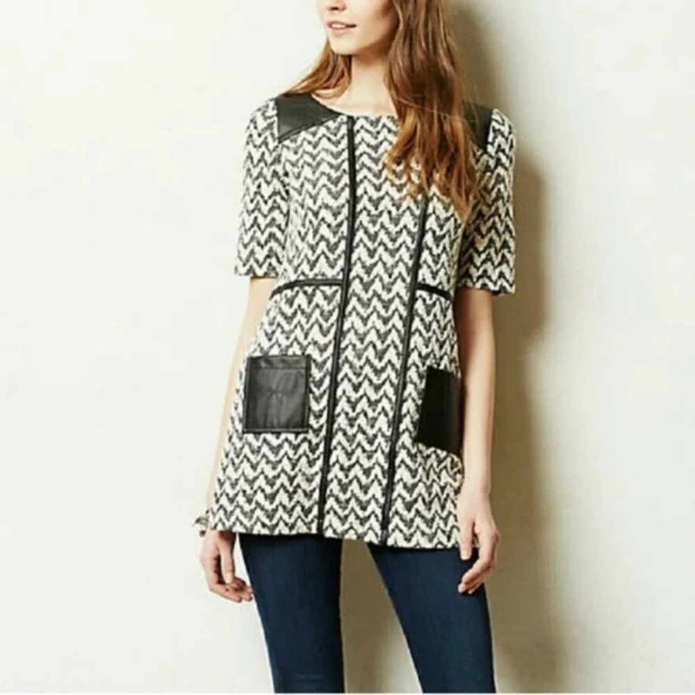 Anthropologie Postmark Hilda Tunic Vegan Leather
